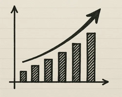Hand Drawn Graph that Indicates Growth