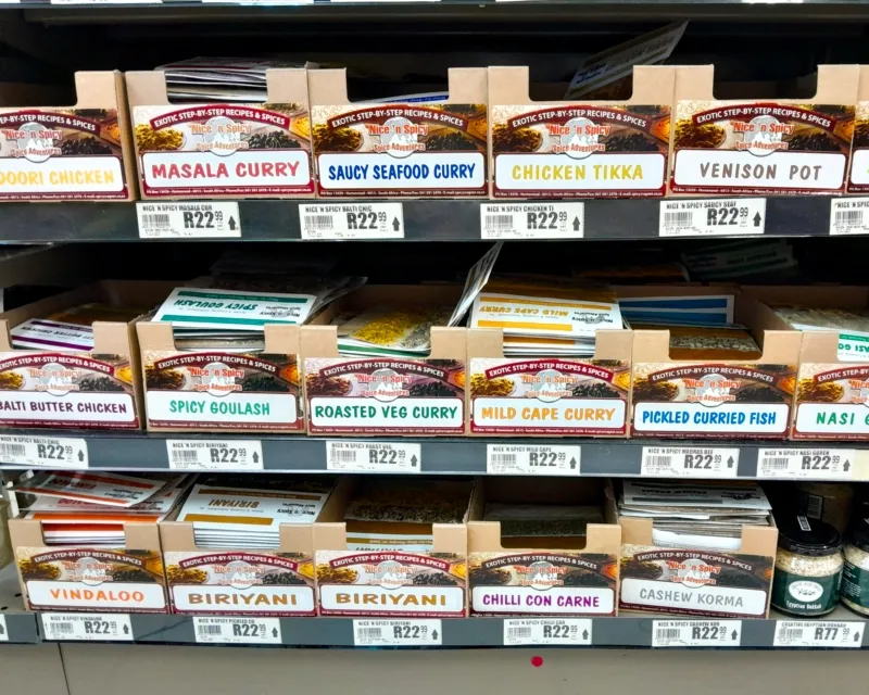 Store Shelf Stocked with Products